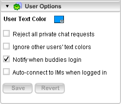 User Options