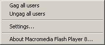 User List Background Context Menu